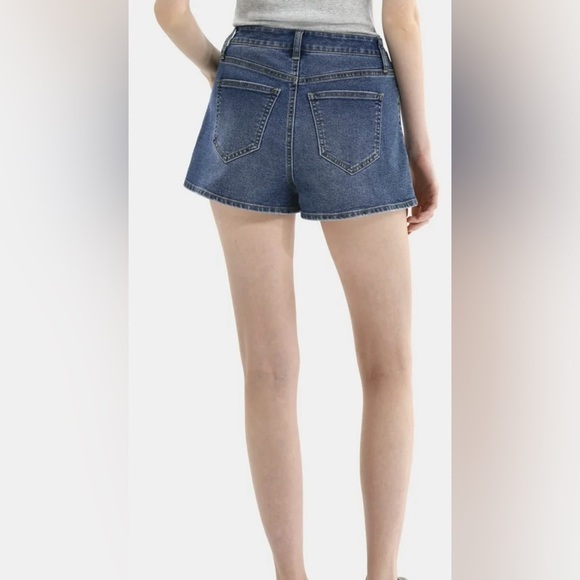 No Boundaries Denim Blue Women's Jean Shorts - Picture 8 of 8